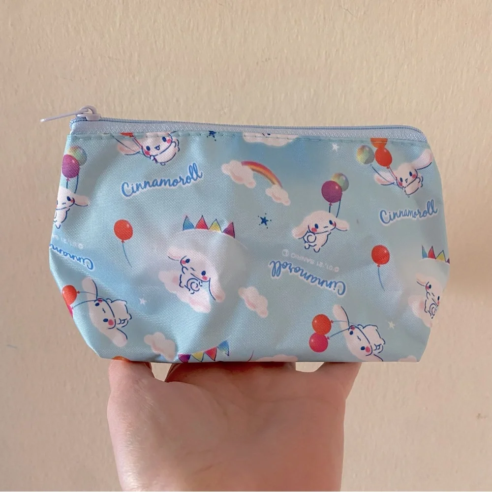 Small Cinnamoroll Print Zipper Pouch Bag